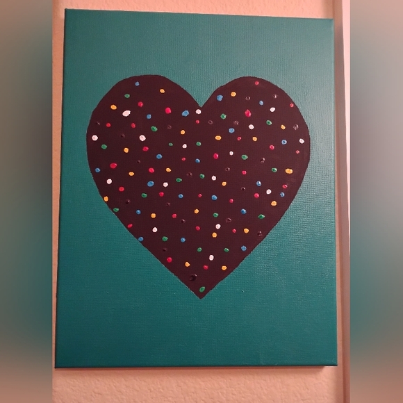 Hand Crafted Other - Heart Acrylic Painting